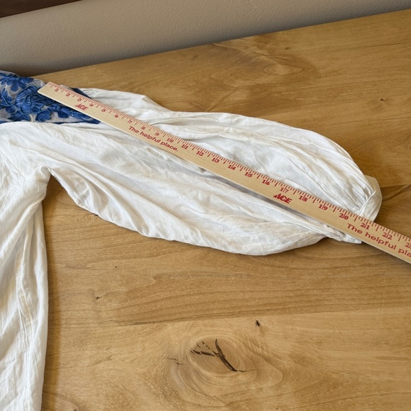 BY ANTHROPOLOGIE LONG SLEEVE TWO TONE LACE BLOUSE BOHO FESTIVAL VICTORIAN M - Picture 11 of 12